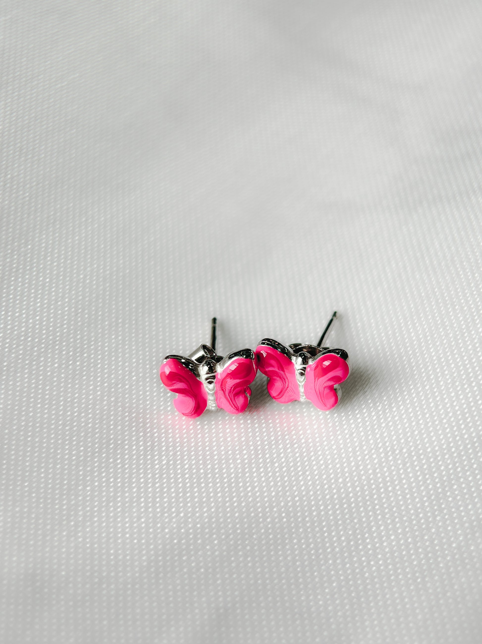 Pink Butterfly Earrings