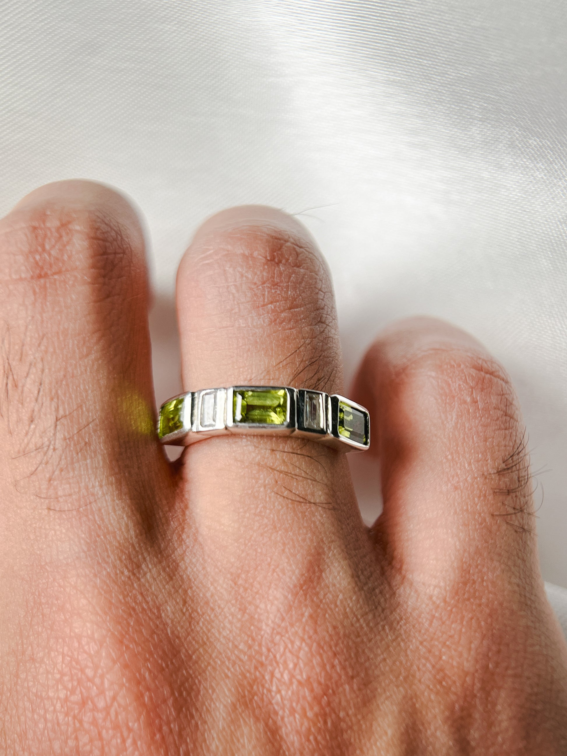 Olivine Agape Ring