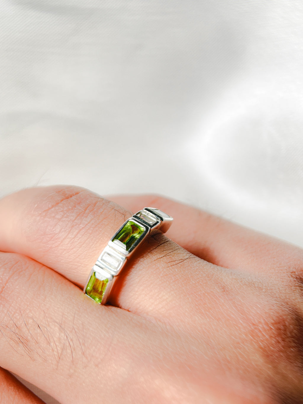 Olivine Agape Ring