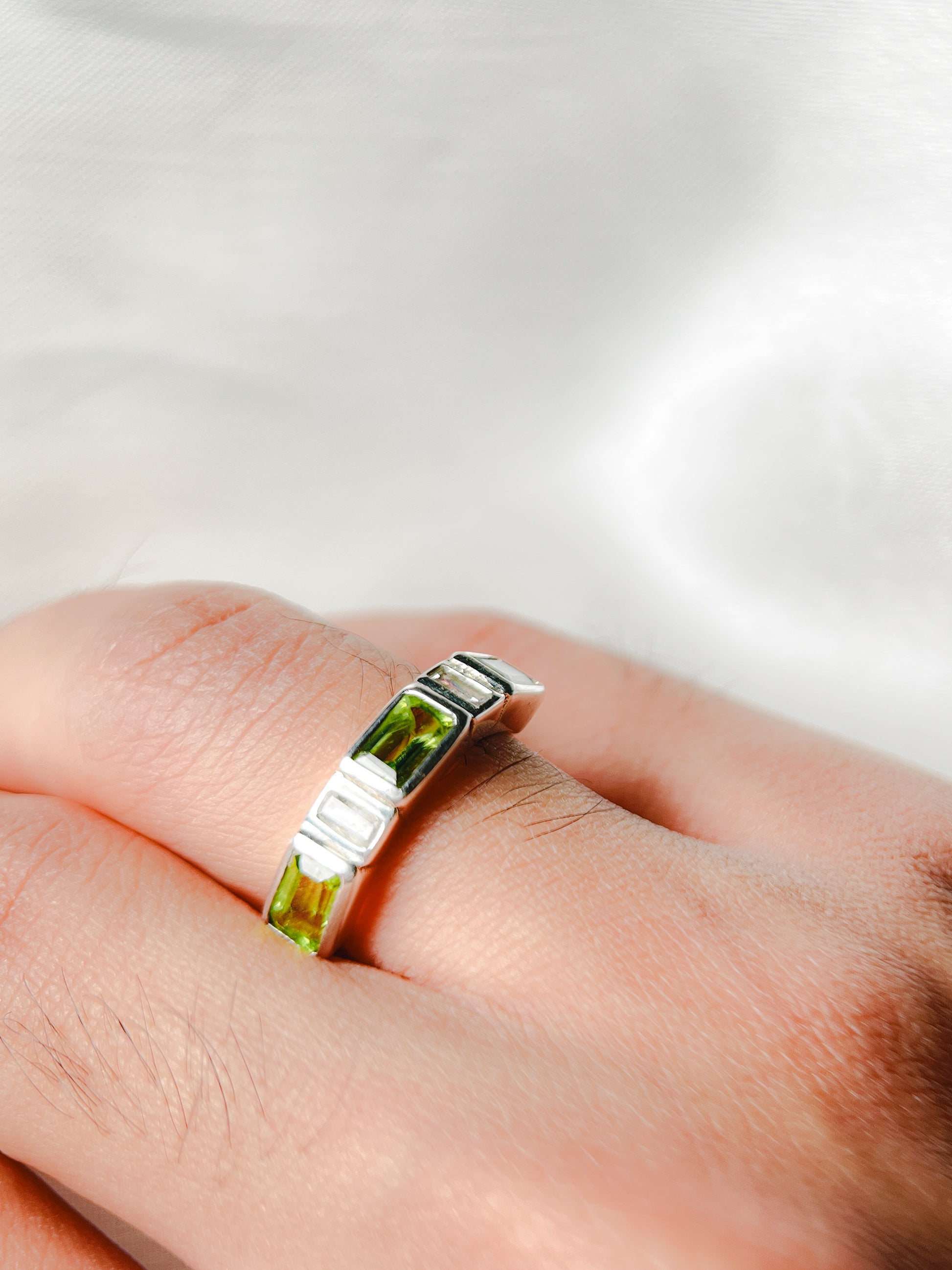 Olivine Agape Ring