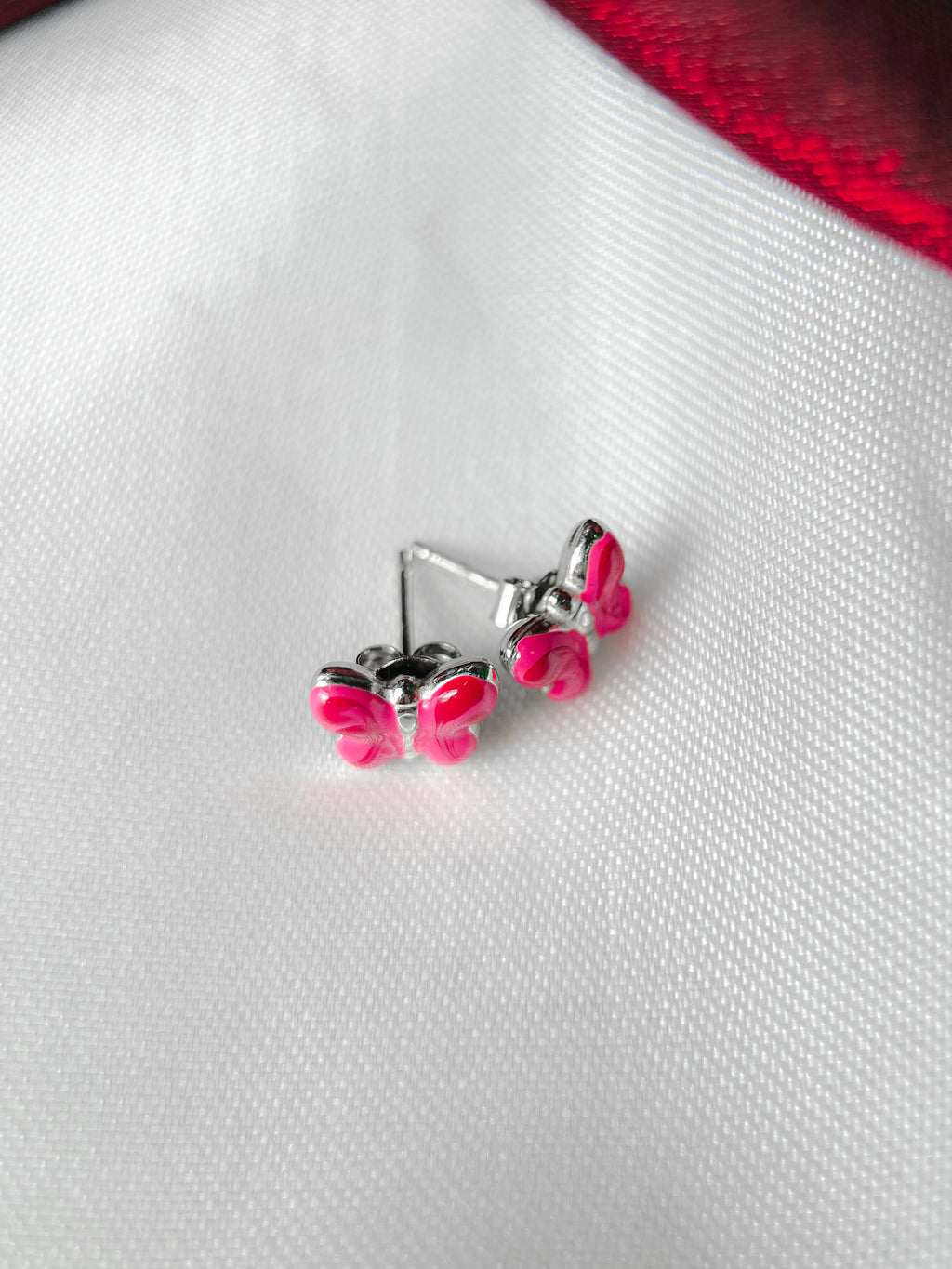 Pink Butterfly Earrings