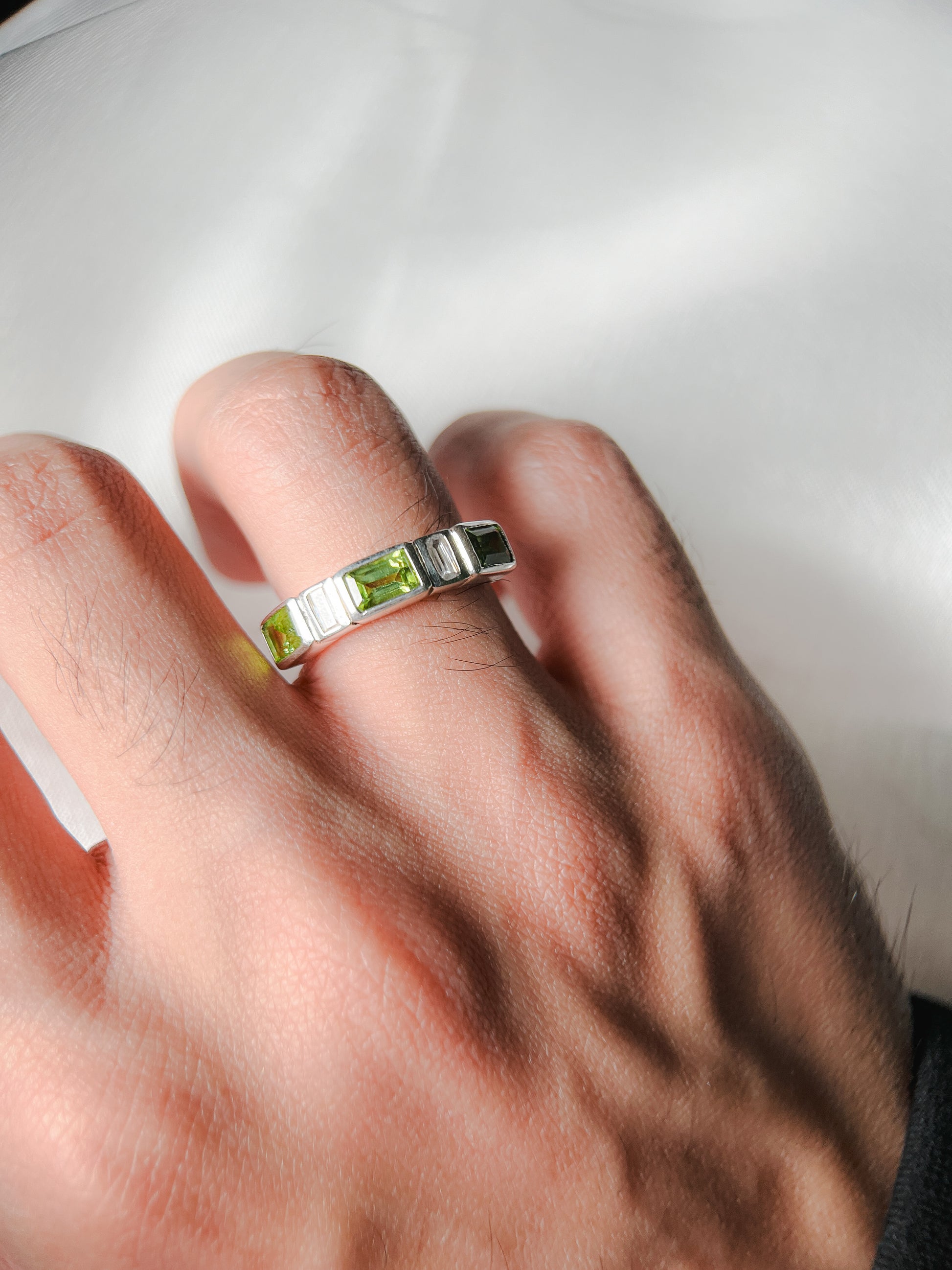Olivine Agape Ring