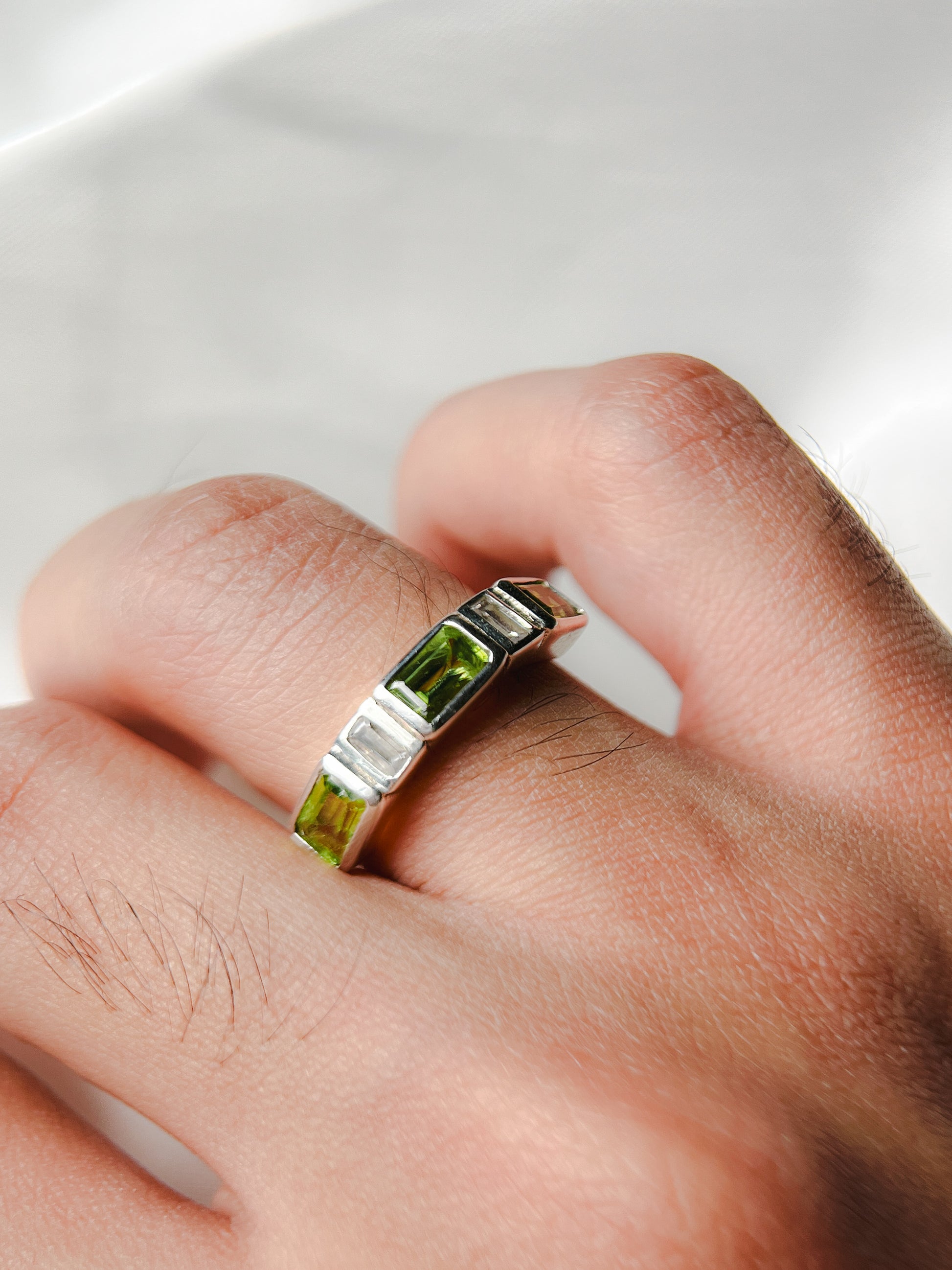 Olivine Agape Ring