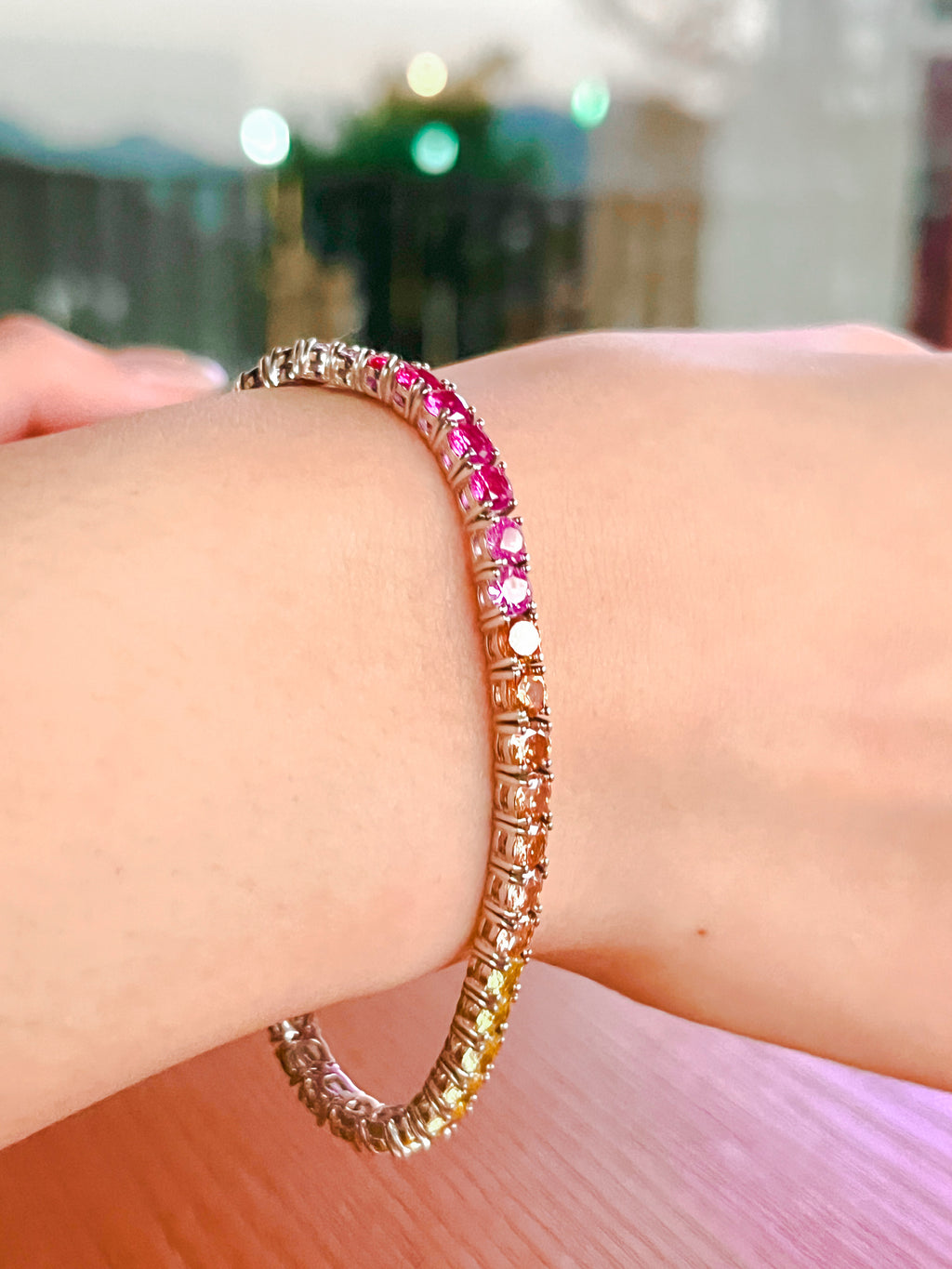 Rainbow Pave N°1 Tennis Bracelet