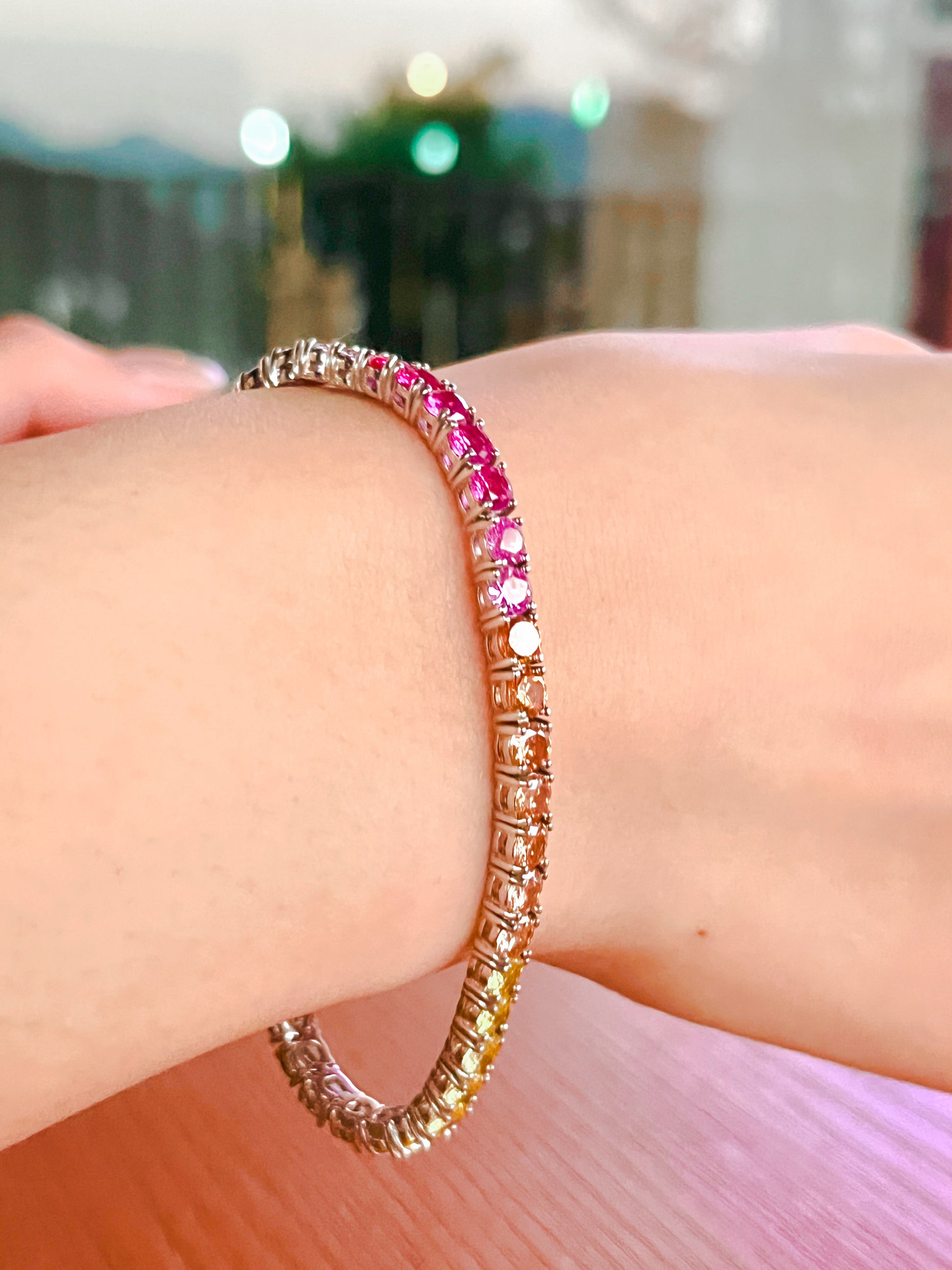 Rainbow Pave N°1 Tennis Bracelet